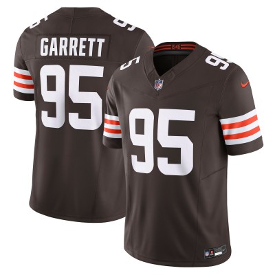 Джерси Cleveland Browns Myles Garrett Nike Brown Team Vapor F.U.S.E. Limited