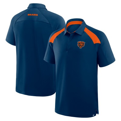 Chicago Bears Fanatics Navy Back Around Raglan Polo