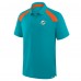 Miami Dolphins Fanatics Aqua Back Around Raglan Polo