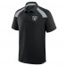 Las Vegas Raiders Fanatics Black Back Around Raglan Polo
