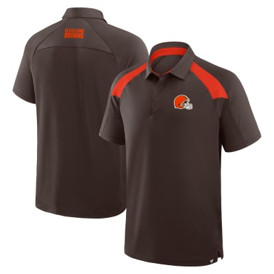 Cleveland Browns Fanatics Brown Back Around Raglan Polo
