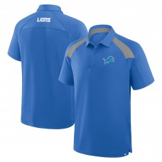 Detroit Lions Fanatics Blue Back Around Raglan Polo