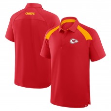 Kansas City Chiefs Fanatics Red Back Around Raglan Polo
