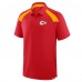 Kansas City Chiefs Fanatics Red Back Around Raglan Polo