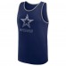Dallas Cowboys Logo Athletic Navy Unmatched Success Tank Top