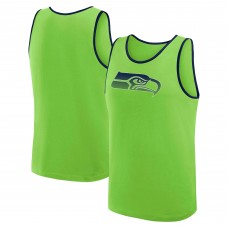 Seattle Seahawks Logo Athletic Neon Green Unmatched Success Tank Top