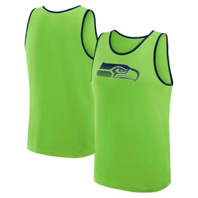 Seattle Seahawks Logo Athletic Neon Green Unmatched Success Tank Top