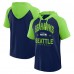 Seattle Seahawks Logo Athletic College Navy Prime Hoodie T-Shirt