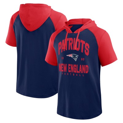 New England Patriots Logo Athletic Navy Prime Hoodie T-Shirt