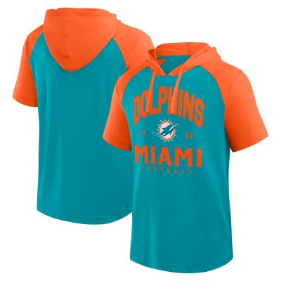 Толстовка Футболка Miami Dolphins Logo Athletic Aqua Prime