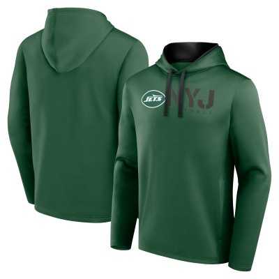 New York Jets Logo Athletic Green Head Start Pullover Hoodie