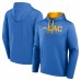 Los Angeles Chargers Logo Athletic Powder Blue Head Start Pullover Hoodie