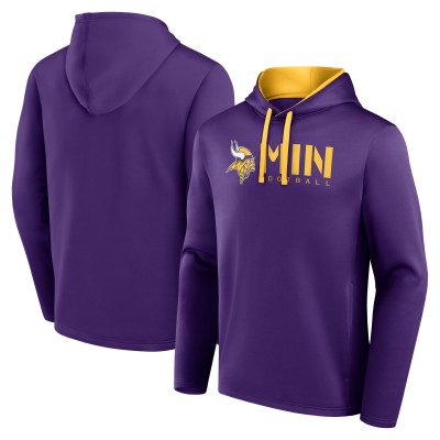 Minnesota Vikings Logo Athletic Purple Head Start Pullover Hoodie