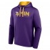 Minnesota Vikings Logo Athletic Purple Head Start Pullover Hoodie