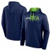 Seattle Seahawks Logo Athletic College Navy Head Start Pullover Hoodie