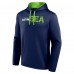 Seattle Seahawks Logo Athletic College Navy Head Start Pullover Hoodie