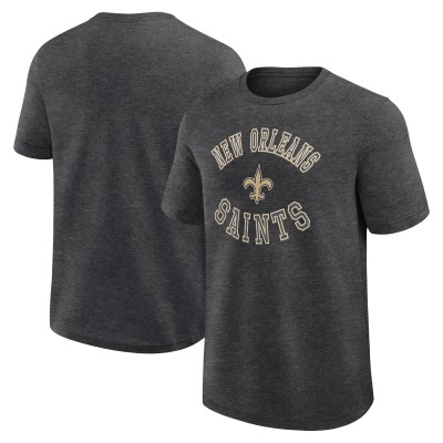 Футболка New Orleans Saints Logo Athletic Heather Charcoal Success