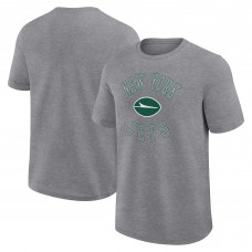 New York Jets Logo Athletic Heather Gray Success T-Shirt New York Jets Logo Athletic Heather Gray Success T-Shirt