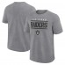 Las Vegas Raiders Logo Athletic Heather Gray Top Notch T-Shirt