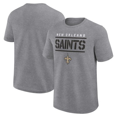 Футболка New Orleans Saints Logo Athletic Heather Gray Top Notch