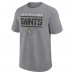 Футболка New Orleans Saints Logo Athletic Heather Gray Top Notch