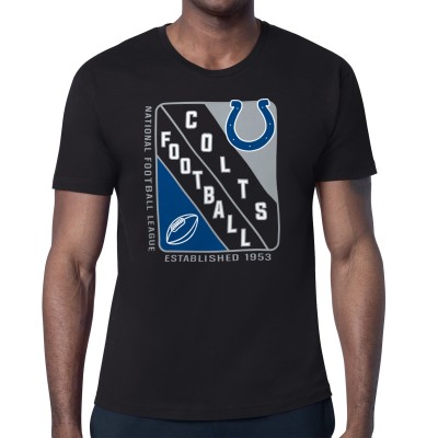 Indianapolis Colts Starter Black Shield Logo T-Shirt