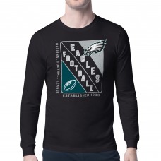 Футболка с длинным рукавом Philadelphia Eagles Starter Shield Logo - Black