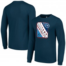 Футболка с длинным рукавом Tennessee Titans Starter Shield Logo - Navy