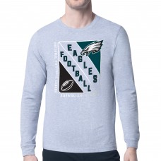 Футболка с длинным рукавом Philadelphia Eagles Starter Shield Logo - Heather Gray