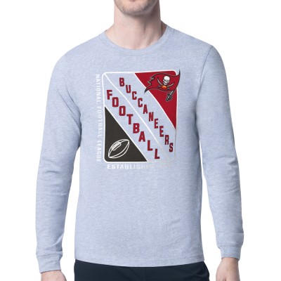 Футболка с длинным рукавом Tampa Bay Buccaneers Starter Shield Logo - Heather Gray