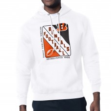 Cincinnati Bengals Starter White Shield Logo Pullover Hoodie