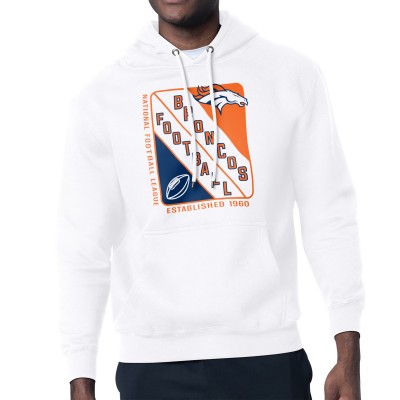 Denver Broncos Starter White Shield Logo Pullover Hoodie