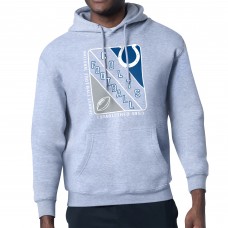Indianapolis Colts Starter Heather Gray Shield Logo Pullover Hoodie