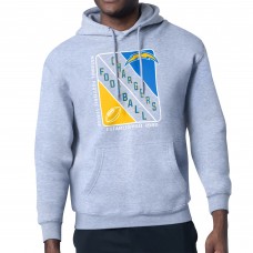 Los Angeles Chargers Starter Heather Gray Shield Logo Pullover Hoodie