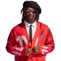 Unisex Atlanta Falcons x Mifland Red Mohair Cardigan