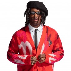 Unisex Atlanta Falcons x Mifland Red Mohair Cardigan