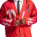Unisex Atlanta Falcons x Mifland Red Mohair Cardigan