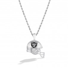 Las Vegas Raiders True Fan Silver 1/20 CT. T.W. Diamond Helmet Necklace