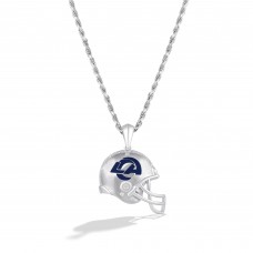 Los Angeles Rams True Fan 1/20 CT. T.W. Diamond Helmet Necklace - Silver Los Angeles Rams True Fan 1/20 CT. T.W. Diamond Helmet Necklace - Silver