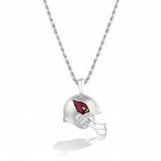 Arizona Cardinals True Fan Silver 1/20 CT. T.W. Diamond Helmet Necklace