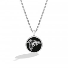 Atlanta Falcons True Fan 1/15 CT. T.W. Diamond & Oval Black Onyx Necklace