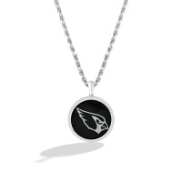 Arizona Cardinals True Fan 1/15 CT. T.W. Diamond & Oval Black Onyx Necklace