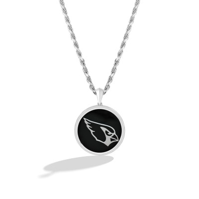 Arizona Cardinals True Fan 1/15 CT. T.W. Diamond & Oval Black Onyx Necklace