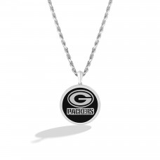 Green Bay Packers True Fan 1/15 CT. T.W. Diamond & Oval Black Onyx Necklace