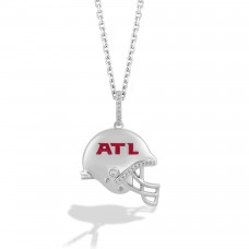 Atlanta Falcons True Fan Silver Helmet Pendant Necklace