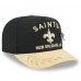 Бейсболка New Orleans Saints New Era Black/Gold 2025 NFL Draft On Stage A-Frame 59FIFTY Fitted