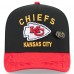 Бейсболка Kansas City Chiefs New Era Black/Red 2025 NFL Draft On Stage A-Frame 59FIFTY