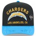 Бейсболка Los Angeles Chargers New Era Black/Powder Blue 2025 NFL Draft On Stage A-Frame 59FIFTY