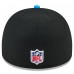 Бейсболка Los Angeles Chargers New Era Black/Powder Blue 2025 NFL Draft On Stage A-Frame 59FIFTY