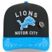 Бейсболка Detroit Lions New Era Black/Blue 2025 NFL Draft On Stage A-Frame 59FIFTY